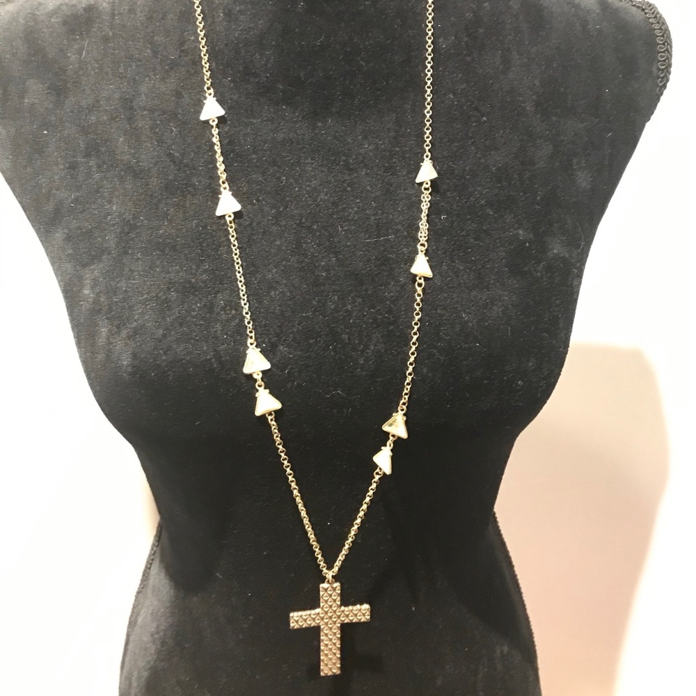 Gold cross necklace